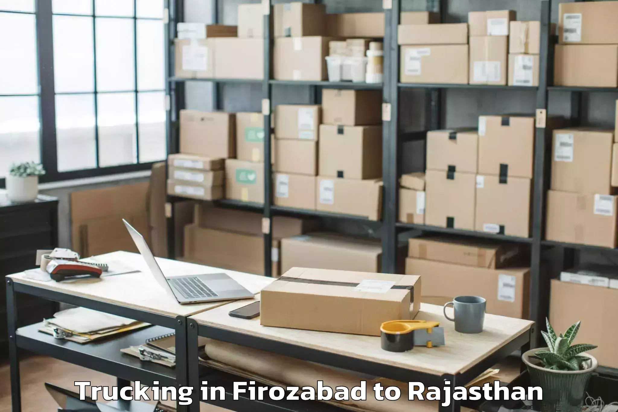 Book Firozabad to Icfai University Jaipur Jaipur Trucking Online